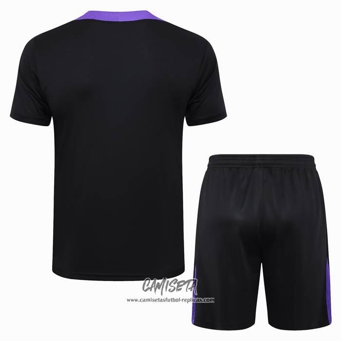 Chandal del Paris Saint-Germain Jordan 2024-2025 Manga Corta Negro - Pantalon Corto